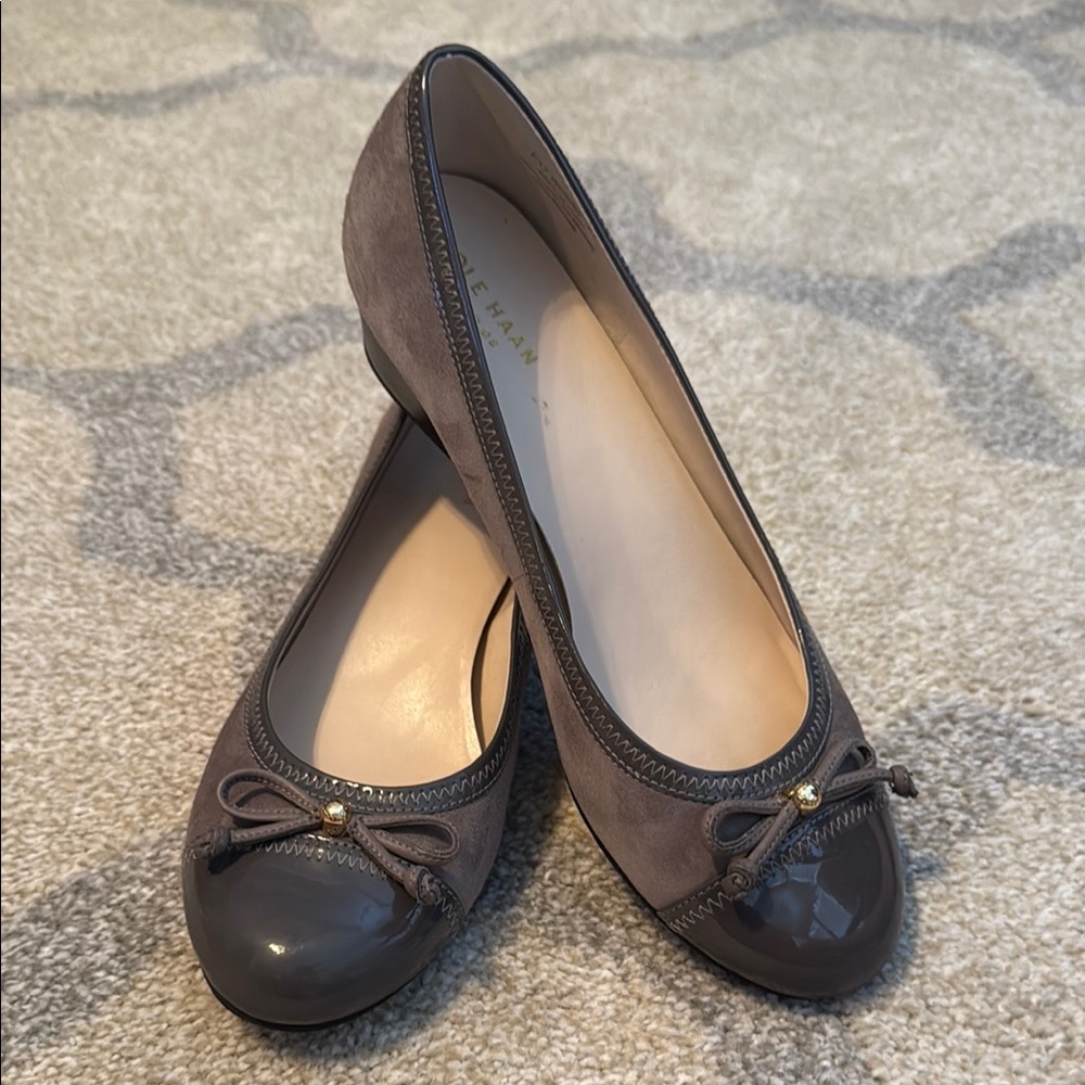 Cole Haan Gray suede wedges